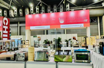 Segam booth with a sleek design and welcoming atmosphere at FHA, Food & Beverage Asia 2025, showcasing sustainable solutions.