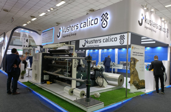 Kusters Calico booth displaying advanced machinery for plastic processing and manufacturing at Plasto 2025, Pune